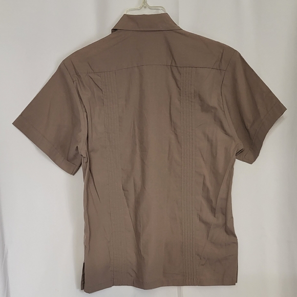 Oscar Kids NWT Boys Brown Short Sleeve Button Up Shirt Size Medium (8) - Picture 5 of 6